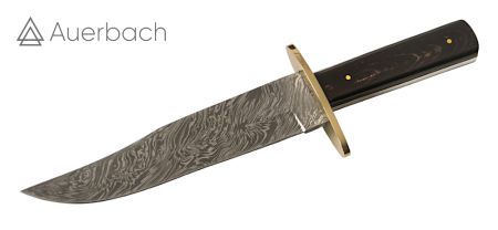 Auerbach Damastmesser Damaszener Stahl Horn Bowie Messer