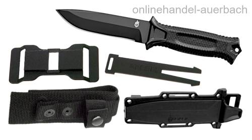 gerber strongarm black plain edge knife