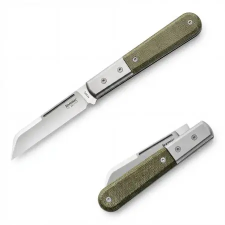 Lionsteel Barlow Green Canvas Micarta CK0115 CVG Taschenmesser