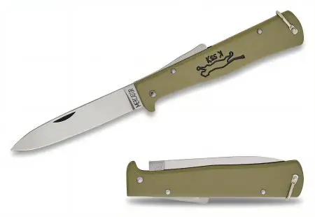 Otter Mercator K55K Katze Schilfgrün Carbon Taschenmesser