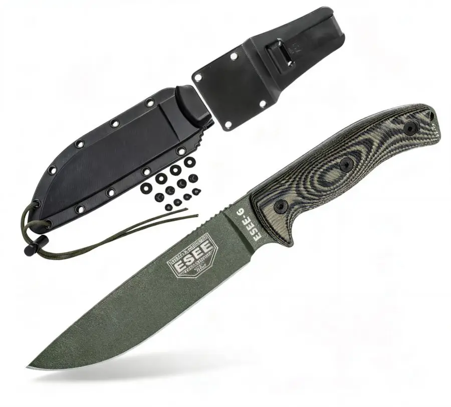 ESEE Knives Model 6 OD Green Blade G-10 Outdoormesser