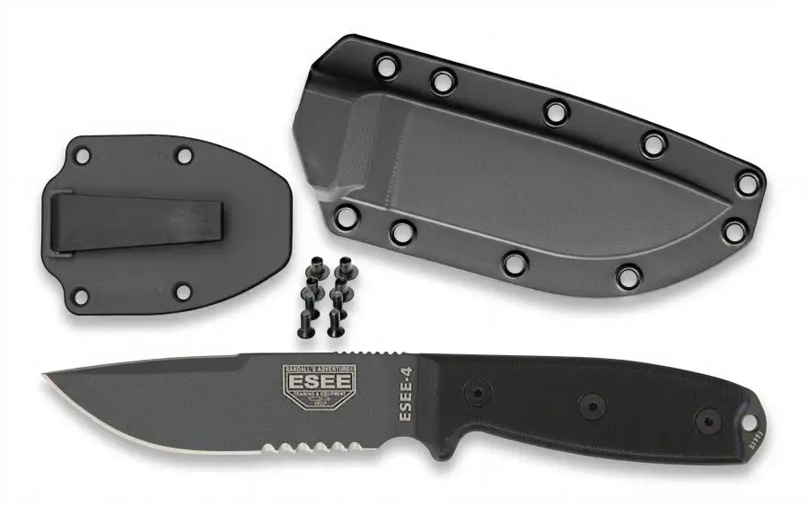 ESEE Knives Model 4 Serrated Tactical 4S-CP-TG-B Outdoormesser