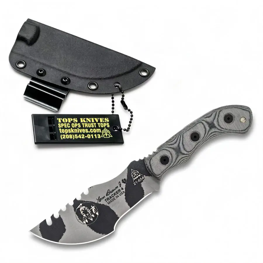 Tops Knives Tom Brown Mini Tracker Camo Outdoormesser
