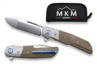 MKM Clap Green Canvas Micarta Titan Bolster Taschenmesser